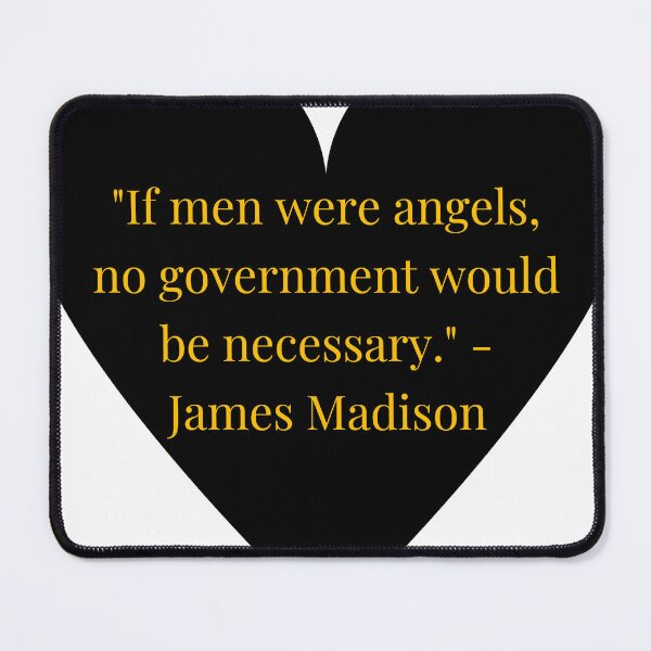 Item preview, James Madison Quote – Gold Text Black Heart designed and sold by TheIconSmith.