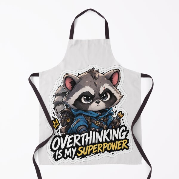 Item preview, Overthinking Is My Superpower Cute Raccoon designed and sold by NovaToons.
