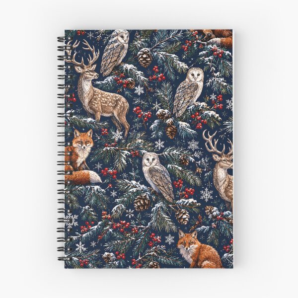 Item preview, Winter Forest Animals Christmas Pine Seamless Pattern designed and sold by Holub Art Studio & design.