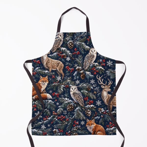 Item preview, Winter Forest Animals Christmas Pine Seamless Pattern designed and sold by Holub Art Studio & design.