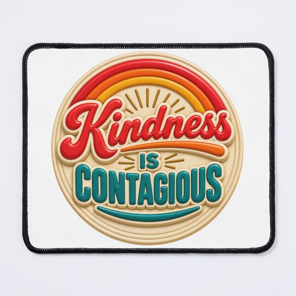 Item preview, Kindness Is Contagious Retro Rainbow Badge designed and sold by Dresut.