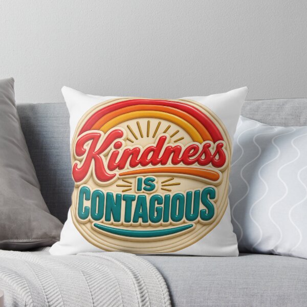 Item preview, Kindness Is Contagious Retro Rainbow Badge designed and sold by Dresut.