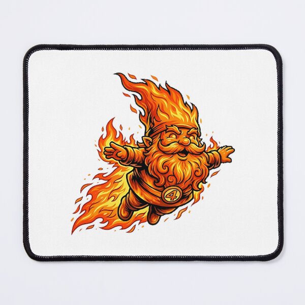 Item preview, Flaming Human Torch Inspired Garden Gnome with Fiery Design designed and sold by Syntax YT.