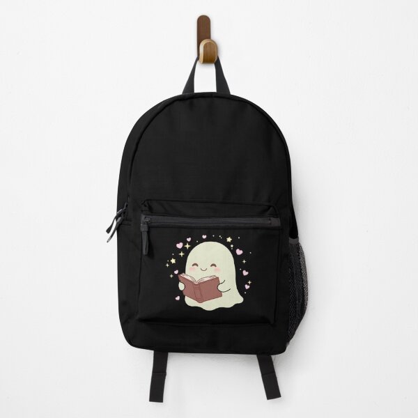 Item preview, Cute Kawaii Ghost Reading a Book Magic Stars Hearts designed and sold by Hallowed Artistry.