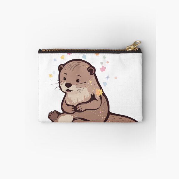 Item preview, Cute Otter Sweet Floral Woodland Otter designed and sold by LangJingArt.