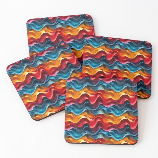 Item preview, Vibrant 3D Flowing Abstract Waves Pattern designed and sold by NTGUILTY.