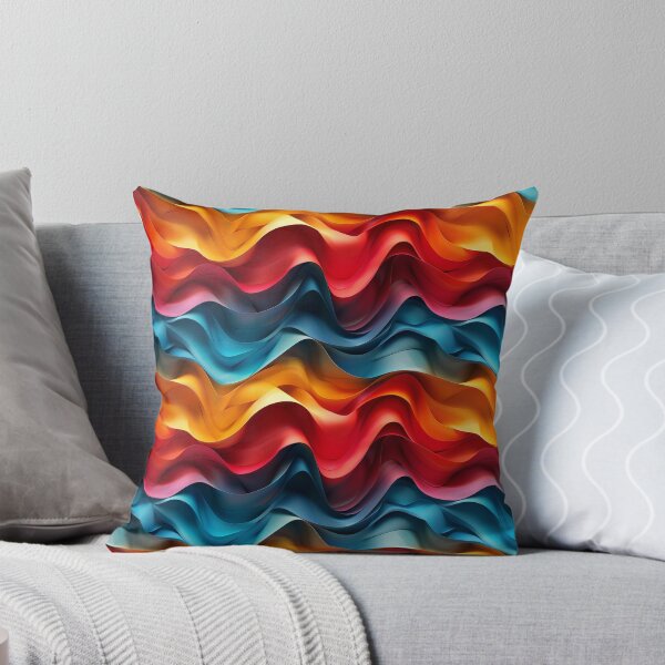 Item preview, Vibrant 3D Flowing Abstract Waves Pattern designed and sold by NTGUILTY.