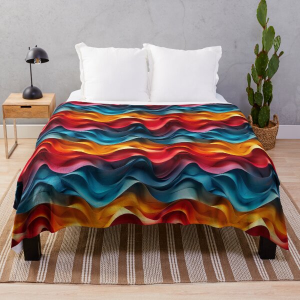 Item preview, Vibrant 3D Flowing Abstract Waves Pattern designed and sold by NTGUILTY.