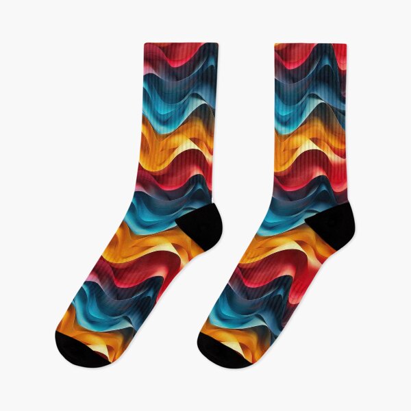 Item preview, Vibrant 3D Flowing Abstract Waves Pattern designed and sold by NTGUILTY.