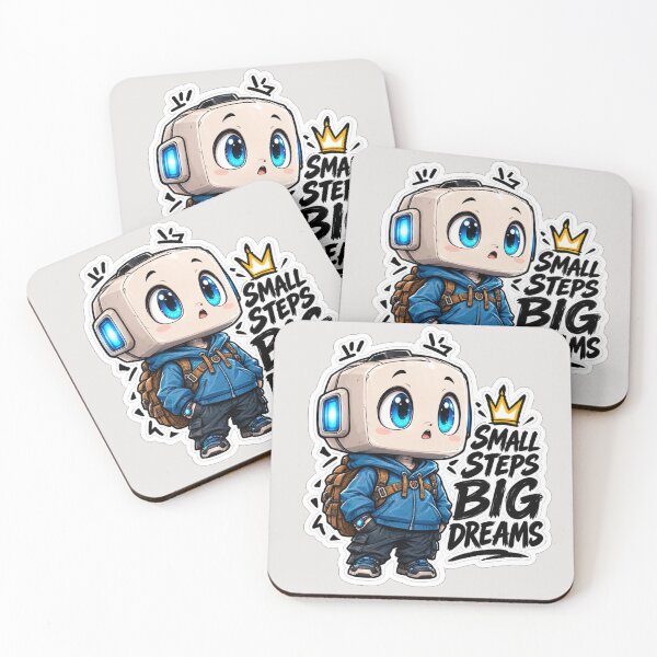 Item preview, Small Steps Big Dreams Cute Robot Boy designed and sold by NovaToons.