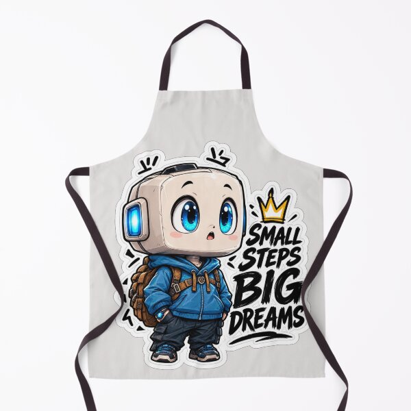 Item preview, Small Steps Big Dreams Cute Robot Boy designed and sold by NovaToons.
