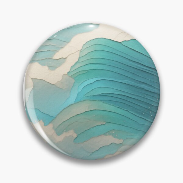 Item preview, Ocean Blue Paper Art | Abstract Coastal Blue Art Design designed and sold by coolcreativeco.