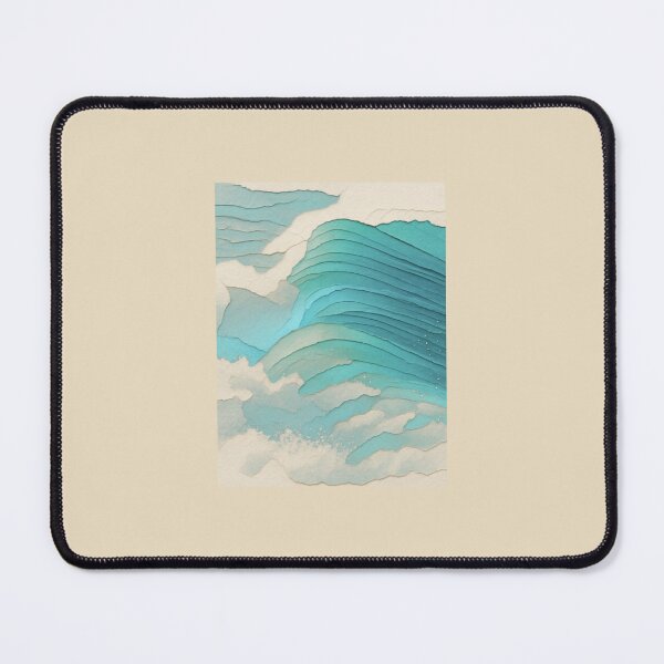 Item preview, Ocean Blue Paper Art | Abstract Coastal Blue Art Design designed and sold by coolcreativeco.