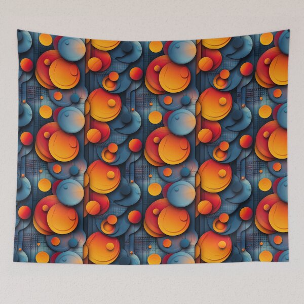 Item preview, Vibrant 3D Abstract Layered Circles Pattern designed and sold by NTGUILTY.