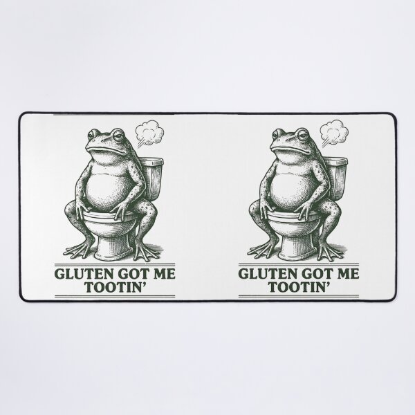 Item preview, Gluten Got Me Tootin Funny Frog Toilet Humor Celiac, Gluten Free designed and sold by Dabbing Turtle Designs.