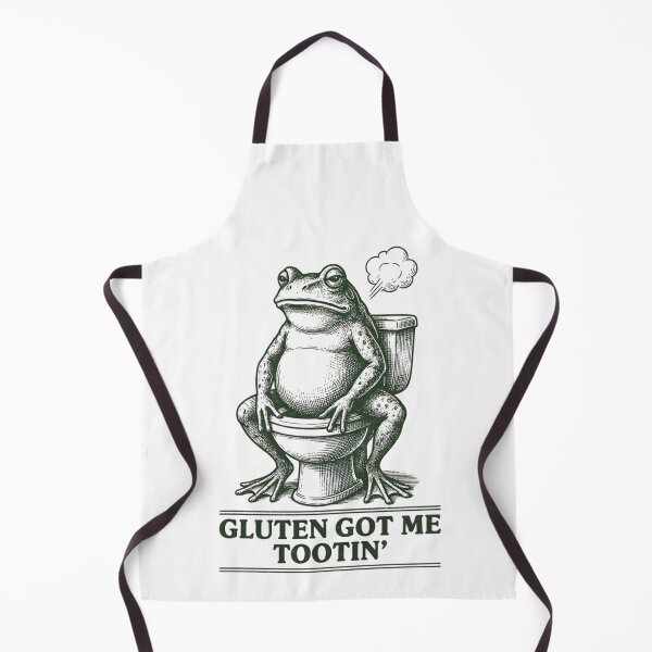 Item preview, Gluten Got Me Tootin Funny Frog Toilet Humor Celiac, Gluten Free designed and sold by Dabbing Turtle Designs.