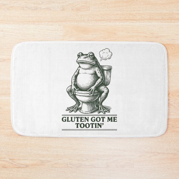 Item preview, Gluten Got Me Tootin Funny Frog Toilet Humor Celiac, Gluten Free designed and sold by Dabbing Turtle Designs.