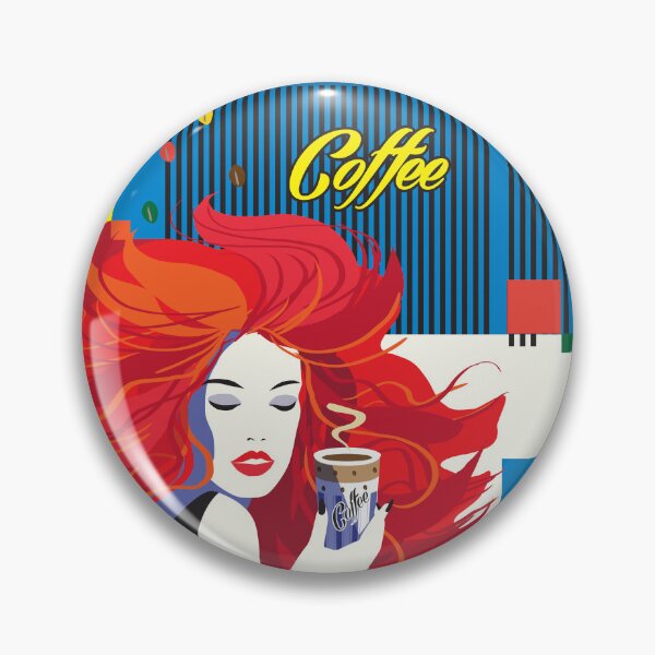 Artikelvorschau, Schöne Modefrau mit Kaffeetasse Pop-Art-Poster, trendiges Design für Heimdekoration, Wandkunst, Geschenke und Präsente, T-Shirt-Designdruck – Kollektion. entworfen und verkauft von sofiartmedia.