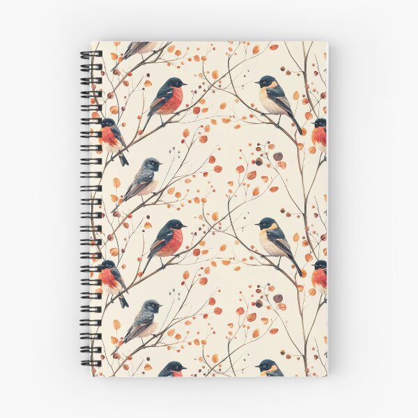 Item preview, Minimalist Watercolor Birds and Autumn Branches Pattern designed and sold by NTGUILTY.