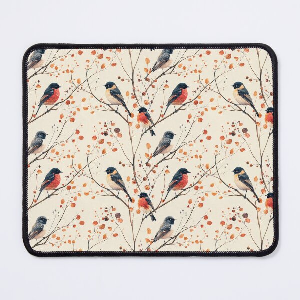 Item preview, Minimalist Watercolor Birds and Autumn Branches Pattern designed and sold by NTGUILTY.