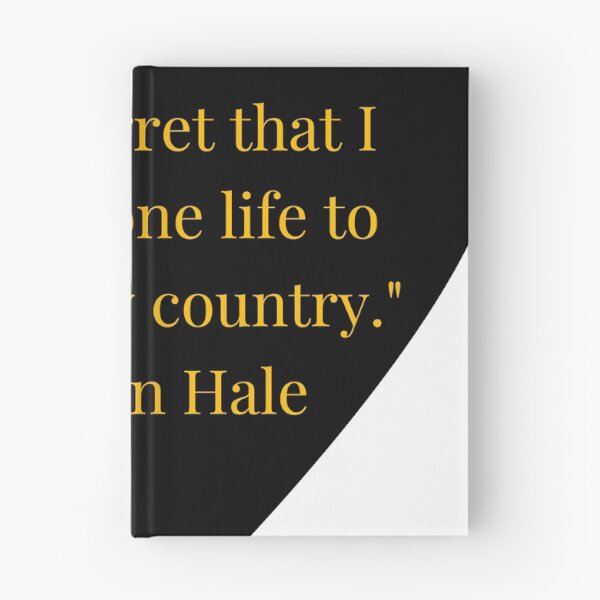 Item preview, Nathan Hale Quote – Gold Text Black Heart designed and sold by TheIconSmith.