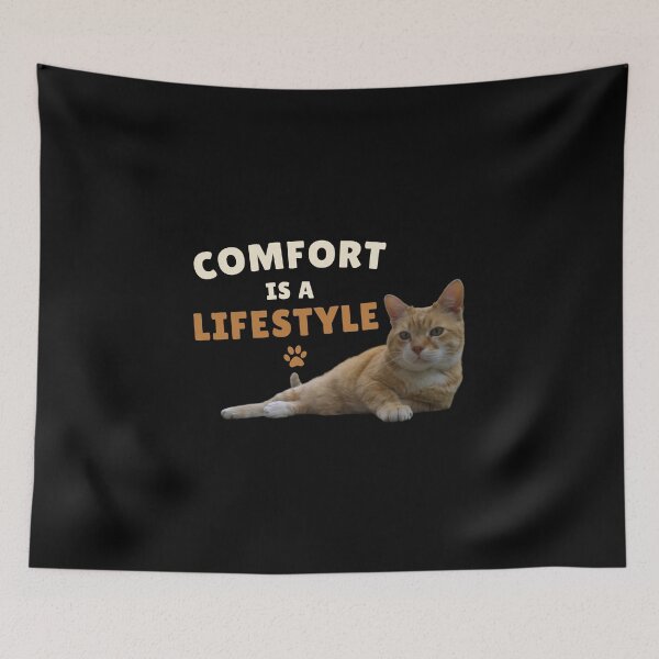 Item preview, Comfort Is a Lifestyle – Relaxed Cat Funny Design designed and sold by MB-CatPrints.