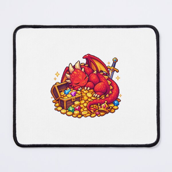 Item preview, Treasure Guardian Dragon – Pixel Art designed and sold by Handmade--Heaven.