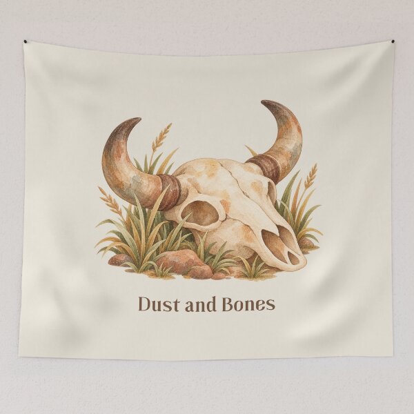 Item preview, Dust and Bones Buffalo Skull Watercolor designed and sold by mycute-stickers.