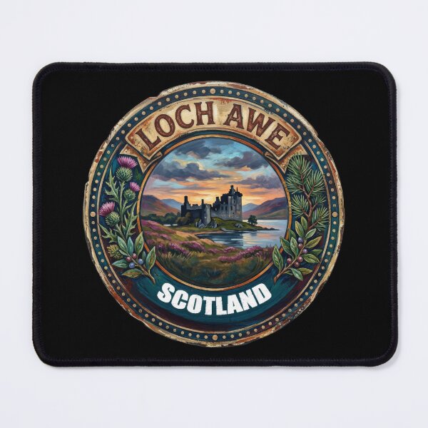 Item preview, Loch Awe and Kilchurn Castle Scottish Highlands Vintage Travel designed and sold by Loom on the Loch.