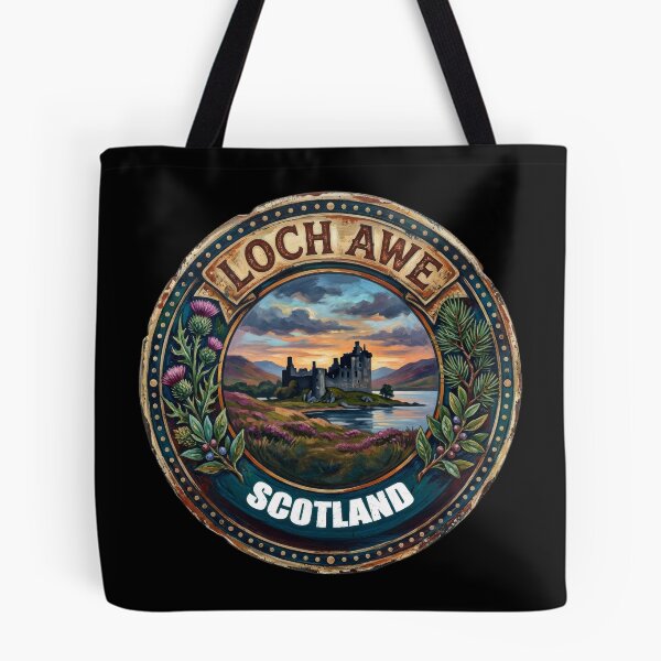 Item preview, Loch Awe and Kilchurn Castle Scottish Highlands Vintage Travel designed and sold by Loom on the Loch.