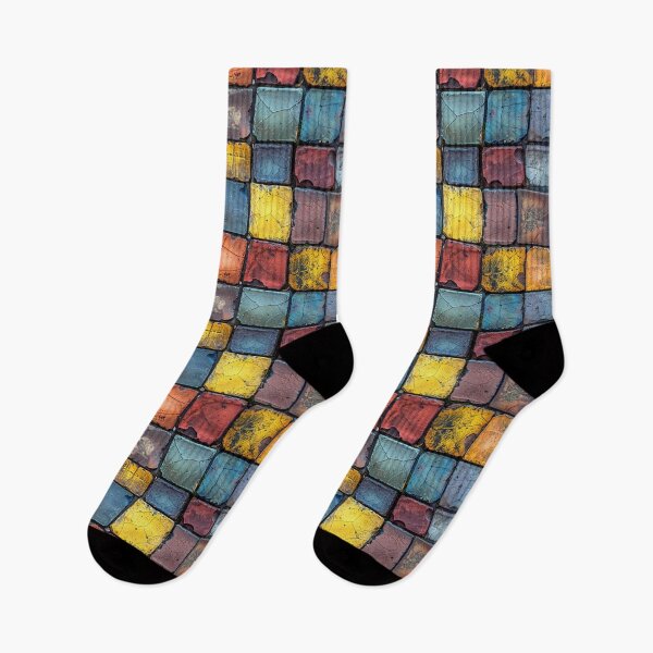 Item preview, Colorful Weathered Grunge Mosaic Tile Pattern designed and sold by NTGUILTY.