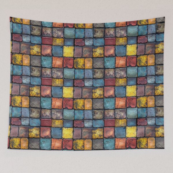 Item preview, Colorful Weathered Grunge Mosaic Tile Pattern designed and sold by NTGUILTY.