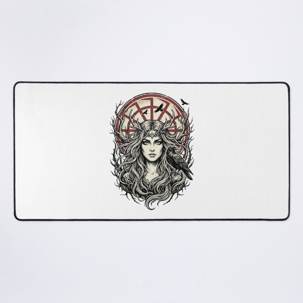 Item preview, Slavic Forest Goddess – Raven & Antler Spirit designed and sold by TomxDesign.