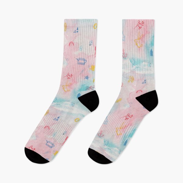 Item preview, Pastel color abstract doodle designed and sold by Qualali Studio.