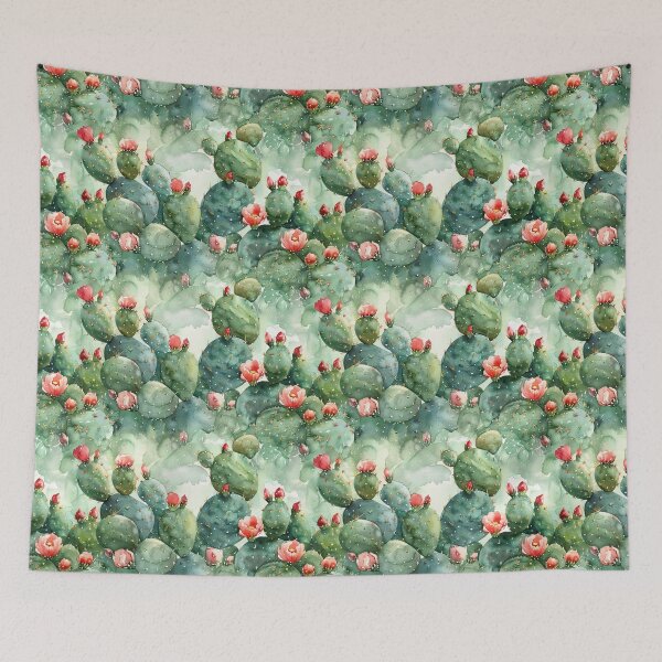 Item preview, Watercolor Blooming Prickly Pear Cactus designed and sold by NTGUILTY.