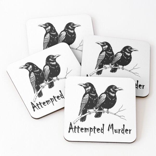 Item preview, Crows Attempted Murder designed and sold by RowanGraphics.