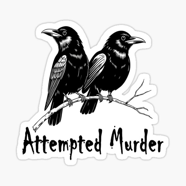 Item preview, Crows Attempted Murder designed and sold by RowanGraphics.