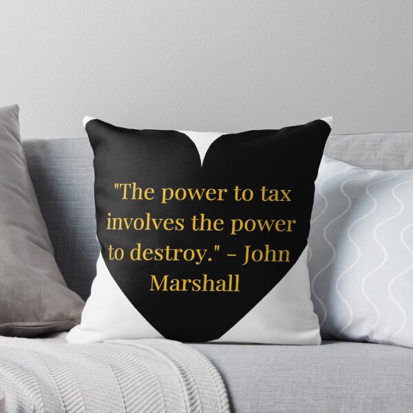 Item preview, John Marshall Quote – Gold Text Black Heart designed and sold by TheIconSmith.