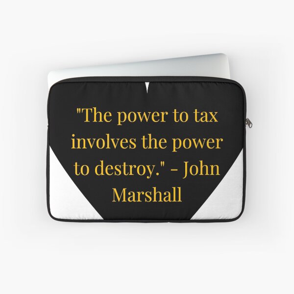 Item preview, John Marshall Quote – Gold Text Black Heart designed and sold by TheIconSmith.