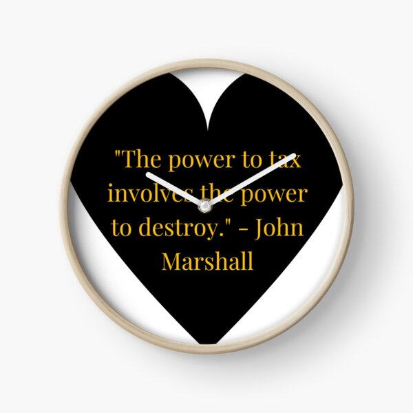 Item preview, John Marshall Quote – Gold Text Black Heart designed and sold by TheIconSmith.