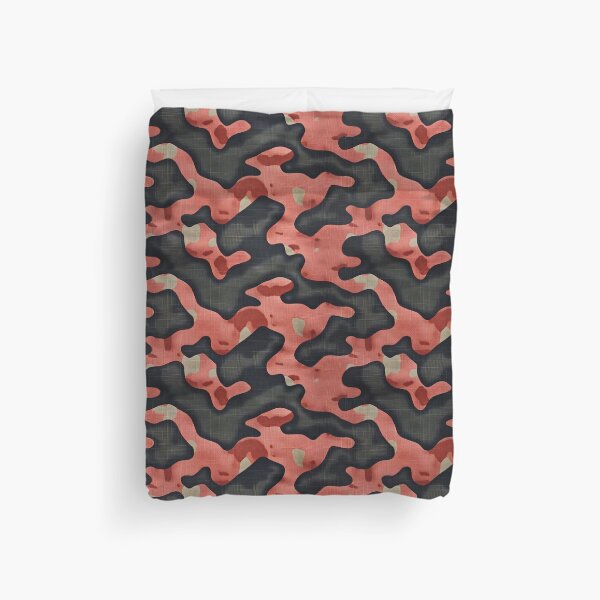 Item preview, Bold Coral Pink and Navy Camouflage Texture Pattern designed and sold by NTGUILTY.