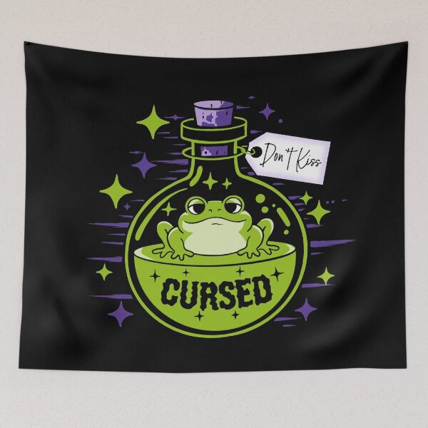 Item preview, Cursed Frog Potion Don't Kiss Spooky Cute Witchcore designed and sold by Chelsealuv Krigbaum.
