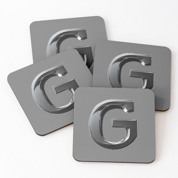 Item preview, 3D Metallic Chrome Letter G Glossy Emblem designed and sold by Digital Design Art.