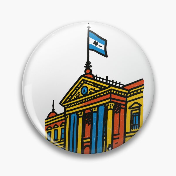 Item preview, Palacio Nacional El Salvador | Colorful Salvadoran Landmark Art designed and sold by coolcreativeco.