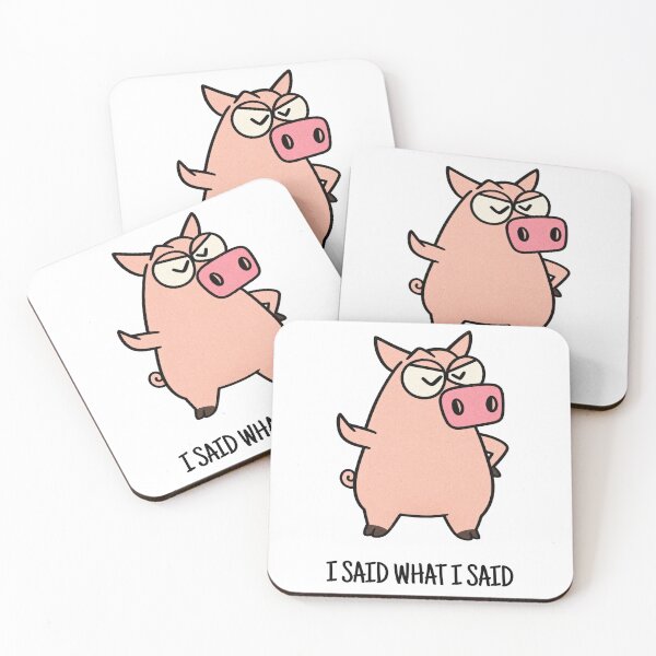 Item preview, I Said What I Said- Grumpy Pig designed and sold by H-Tsvetkova.