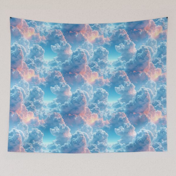 Item preview, Dreamy Pastel Pink and Blue Cloud Pattern designed and sold by NTGUILTY.