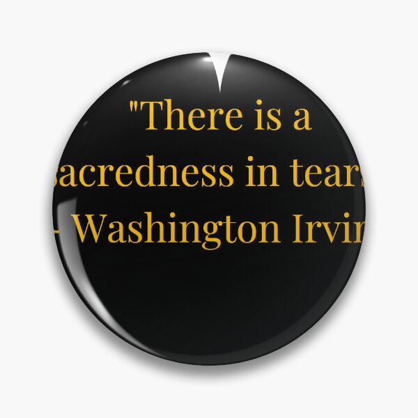 Artikelvorschau, Washington Irving Zitat – Gold Text Black Heart entworfen und verkauft von TheIconSmith.