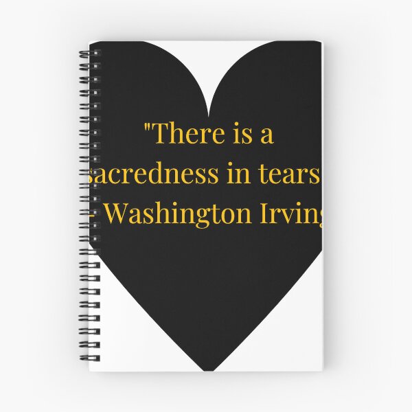 Artikelvorschau, Washington Irving Zitat – Gold Text Black Heart entworfen und verkauft von TheIconSmith.