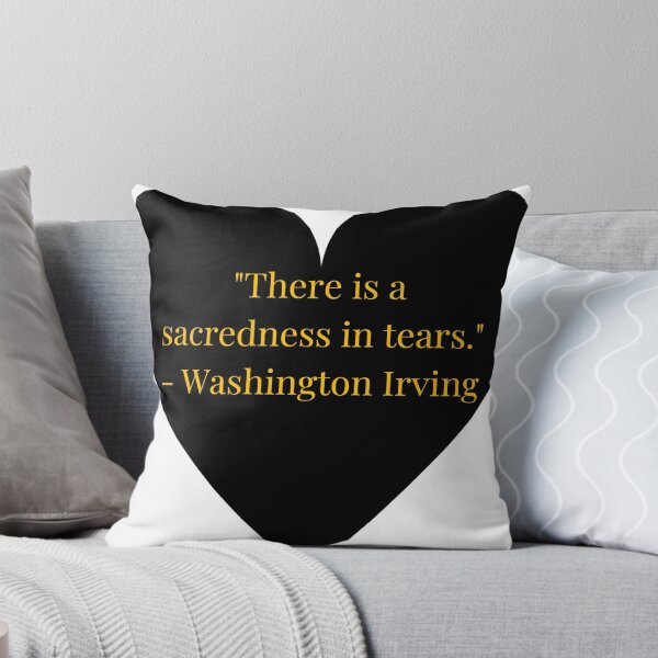Item preview, Washington Irving Quote – Gold Text Black Heart designed and sold by TheIconSmith.