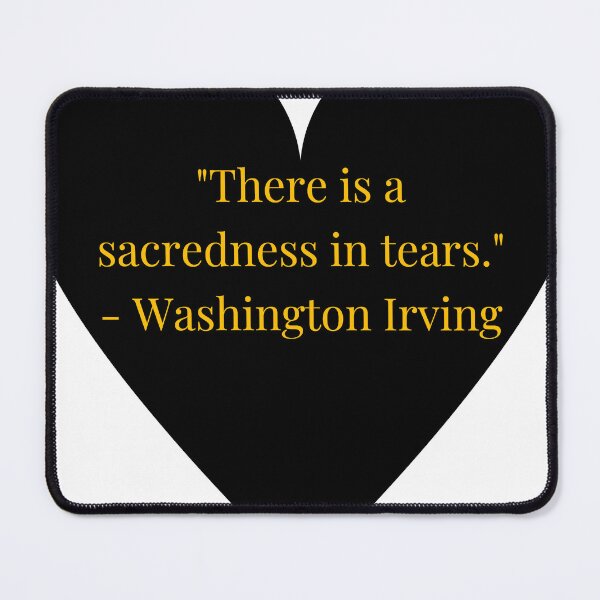 Item preview, Washington Irving Quote – Gold Text Black Heart designed and sold by TheIconSmith.